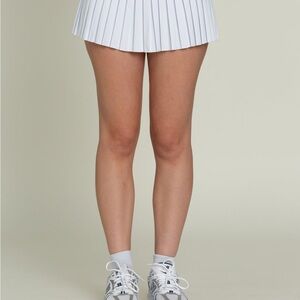 Goldhinge White Pleated Tennis Skirt